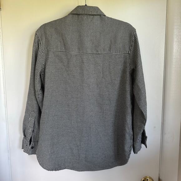 Abercrombie & Fitch Womens Oversize Soft A&F Collection Houndstooth Flannel XS - Picture 2 of 10